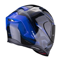 Scorpion - Scorpion EXO R1 Evo Air Gaz Spor Motosiklet Kaskı Siyah / Mavi (Thumbnail - )