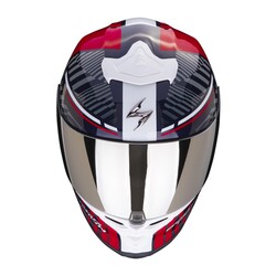 Scorpion EXO R1 Evo Air Victory Spor Motosiklet Kaskı Kırmızı / Mavi / Sarı - Thumbnail