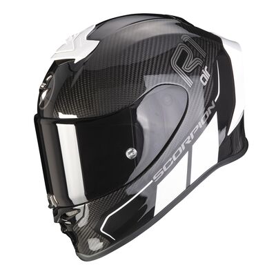 Scorpion EXO R1 Evo Carbon Air Corpus II Spor Motosiklet Kaskı Siyah / Beyaz