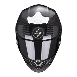 Scorpion EXO R1 Evo Carbon Air Corpus II Spor Motosiklet Kaskı Siyah / Beyaz - Thumbnail