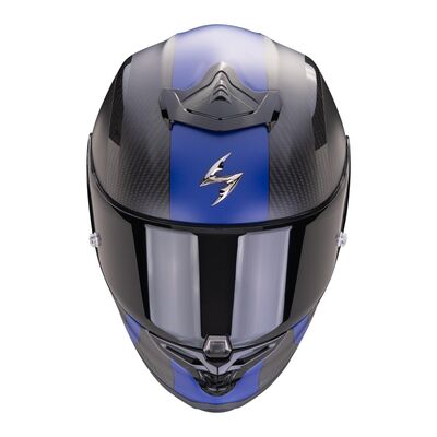 Scorpion EXO R1 Evo Carbon Air MG Spor Motosiklet Kaskı Mat Siyah / Mavi