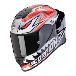 Scorpion EXO R1 Evo Zaccone Replika Spor Motosiklet Kaskı Siyah / Beyaz / Kırmızı - Scorpion