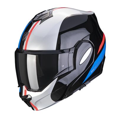 Scorpion Exo-Tech Evo Forza Çene Açılabilir Motosiklet Kaskı Siyah / Gri / Kırmızı