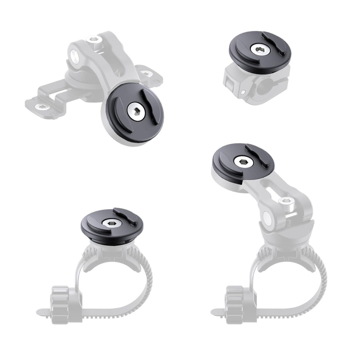 SP Connect Mirror Mount For Smartphones - Fits Motorcycle & Scooter Mirrors, 360° Rotation